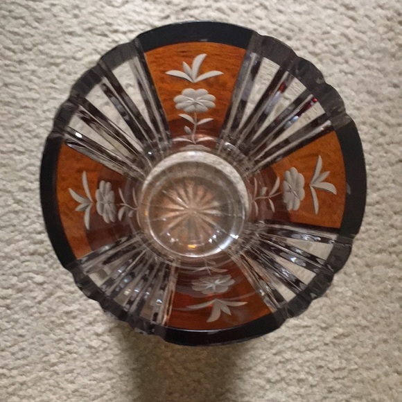 Vintage Bohemia glass vase - Picture 5 of 6